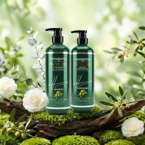 Private Label OEM Organic Olive Oil Hair Shampoo and Conditioner Set Hair Growth Treatment Thickening Regrowth Olive Ingredients