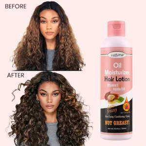 Private Label Oil Moisturizer Hair Lotion Intense Smoothing Treatment for Blow Drying Conditioning Styling Frizz Control