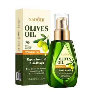 Private Label Olive Hair Care Essential Oil 70ml Qi Han Liang Ze Smooth and Lustrous Hair Conditioner