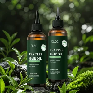 Private Label Organic 150ml Deep Tea Tree Hair Oil Rosemary Essential Oil for Hair Loss Growth Strengthening Dandruff Relief