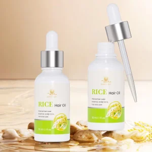 Private Label Organic Rice Anti Hair Loss Strengthener Scalp Care Repair Hair Growth Oil