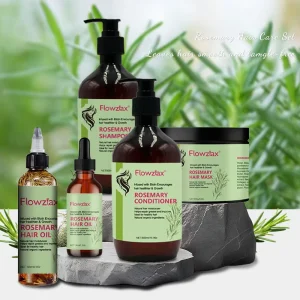 Private Label Organic Rosemary Hair Care Set Strengthen Hair Roots Moisturizing Nourishing Hair Treatment