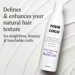 Private Label Paraben Free Hair Frizz Control Cream Moisturizes Shine Curl Defining Cream for Wavy Curly