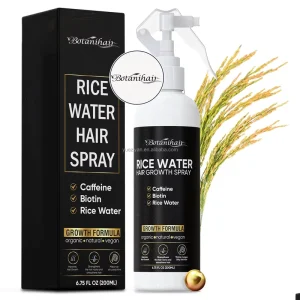 Private Label Premium Rice Water Hair Growth Spray for Scalp Nourishment Hair Repair Root Strengthening Care