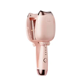 Private Label Professional Electric Gold PTC Heating Household Use Automatic Hair Curler Curling Wand