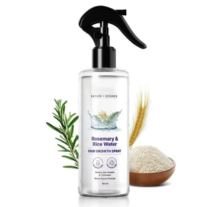 Private Label Rice Water & Rosemary Spray Hair Care Serum Mist Strengthen Moisturize Thicken Hair Sprays Controls Hairfall