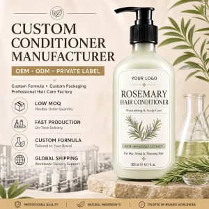 Private Label Rosemary Hair Conditioner Nourishing Scalp Care Treatment for Dry Weak Thinning Hair Repair Cream OEM