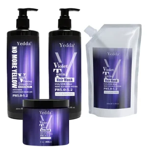 Private Label Silver Blonde Hair Color Protection Shampoo Purple Shampoo for Blonde Hair