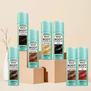 Private Label Strong Effective Temporary Hair Coloring Spray Hair Root Cover up Gray Concealer Spray
