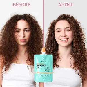 Private Label Travel Size Hair Mask Coconut Oil Vitamin E Organic Vegan Natural Hair Mask