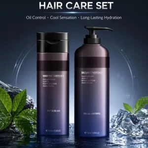 Private Label Unisex Organic Deep Cleansing Liquid Hair Care Set Shampoo and Conditioner Nourishing Oil Control Moisturizing