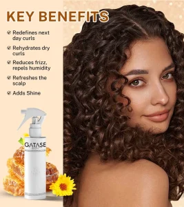 Private Label Vegan Honey Collagen Curl Enhancing Conditioner Spray Hair Spray for Woman and Curly Hair Smooth Frizz Curl