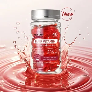 Private Label Vegan Moisturizing Hair Serum Capsules Ginger Infused Keratin Silk Protein Vitamin B5 Strengthening Organic Hair