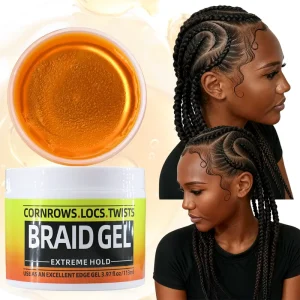 Private Labels Salon Use Fast Dry Braiding Gel Twists Braids Wave Edge Gel Extra Hold Cornrow Lock Braid Gel