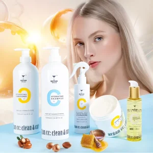 Priviate Label Hydrating Hair Care Set Repair Argan Oil Daily Hair Care Kit Honey Oil Hair Care Kit