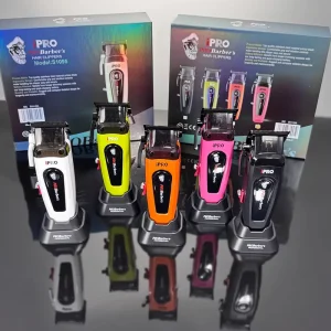 ProBarbers Clippers Multi Color USB Electric Hair Clipper 11500 RPM Brushless Motor LED Display DLC Stainless Steel Hair