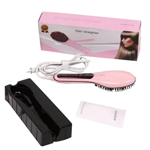 Professional 2 in 1 Comb Electric Straighten Brush Straightener Hair Straightener