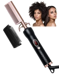 Professional 450 Degree Hot Electric Hair Straightener with LCD Custom Logo Ceramic Heating Comb for Household Use