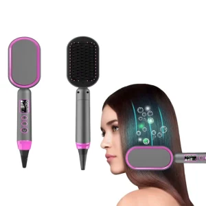 Professional 450 Degrees Hair Straightener Brush Anti scald Hair Straightener Comb for Women with 30s Fast Heating