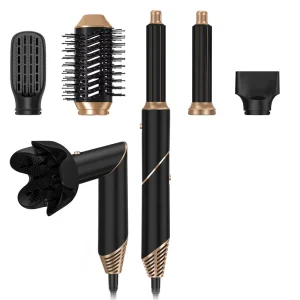 Professional 5 in 1 Electric Hair Styling Tool Set Blow Dryer Brush Heatless Hair Curler (30mm 40mm) Hot Air Comb Styler