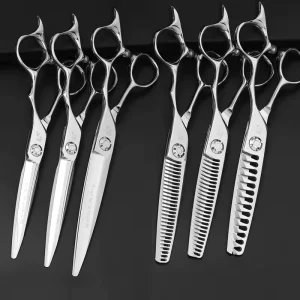 Professional 6 6.3 6.8 Inch Hairdressing Tools Barber Scissors Flat Scissors Tooth Hair Cutting Scissors Thinning Kit