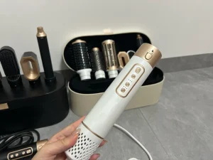 Professional 6 in 1 Dual Voltage Hair Styling Tool Alisador De Pelo with Detachable Brush Heads Set