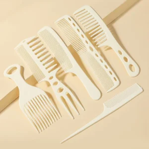 Professional 6pcs set Salon Hairdressing Comb Anti static Plastic Rat Tail Comb Hair Cutting Comb Set
