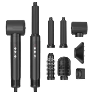 Professional 7 in 1 Hair Styling Tools Complete Styler Set Blower Brush Hair Dryer Extensions Styler