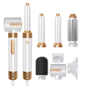 Professional 7 in 1 Hair Styling Tools Complete Styler Set Blower Brush Hair Dryer Extensions Styler