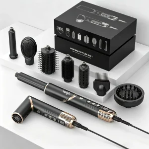 Professional 8 in 1 Detachable Multi Styler Set High Speed Hair Curler Blow Dryer Brush Negative Ion Hair Styling Tools
