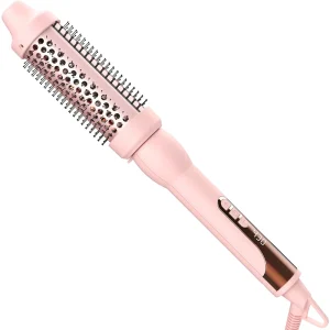 Professional Anti Scald Thermal Hair Styling Brush Portable Electric Curler and Straightener Heated Curl Wand for Hair Styling