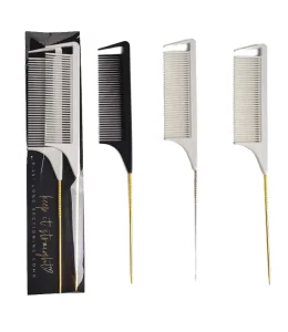 Professional Anti Static Durable Plastic Salon Rat tail Comb Fine tooth Design Fashion Style Sectioning Custom Logo