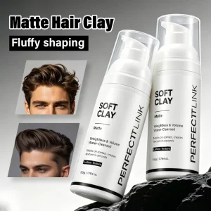 Professional Barber Salon Matte Hair Air Cream Natural Fluffy Texture Hair Styling Soft Clay Paste for Men Easy to Spread