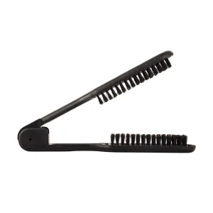Professional Barber Shop V Shape Hair Straightener Boa Bristle Brush Splint Comb