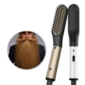 Professional Beard Straightener Brush Heating Hair Straightener Comb for Men Heated Comb
