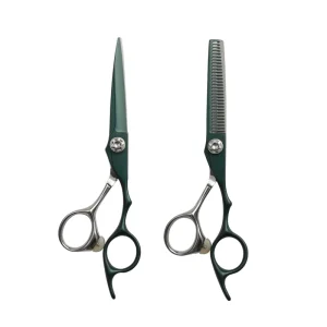 Professional Beauty Salon 6 Inch Thinning Scissors Right Handed 440C Steel Barber Scissors Set for Hair Cutting