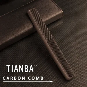 Professional Carbon Fibre Hair Comb High Quality Salon Barbers Comb with Heat Resistance Static Free Feature