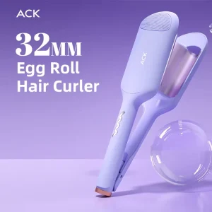Professional Ceramic Egg Roll Hair Curler Rotating Hair Wand Iron LCD Temperature PTC for Household Use Electric