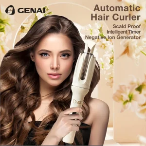Professional Ceramic Long Barrel Curling Iron Stick Portable Rechargeable Automatic Rotating Hair Styling Tool Quick Curling