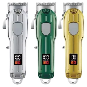 Professional Electric Hair Clippers Stainless Steel Waterproof IP67 USB Fast Charging for Salon Household Outdoor Use