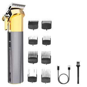 Professional Electric Rechargeable Stainless Steel Hair Clippers Trimmer USB Powered Household Use Multiple Speeds Adjustable
