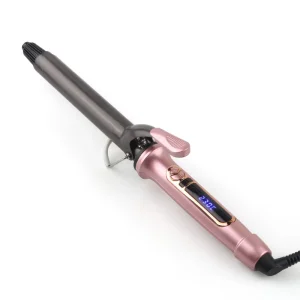 Professional Fast Heating Ceramic Hair Curling Iron with PTC Heater LCD Temperature Display Electric for Home Use