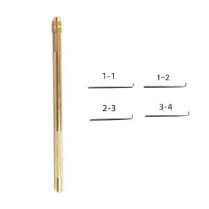 Professional Grade Precise Copper Toupee Knotting Set Ventilating Needle Hook for Mono Skin and Lace Wigs Tools