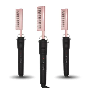 Professional Hair Brush Hair Straightener Electric Hot Comb