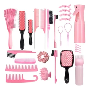 Professional Hair Care Kit Salon Brush Collection Hair Accessories Styling Tools Wet Detangling Comb Hair Brush Set