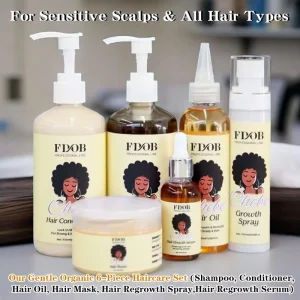 Professional Hair Care Kit for Curly Damaged Hair Moisturizing Repair Nourishing Oil Refreshing Growth Spray Curly Set