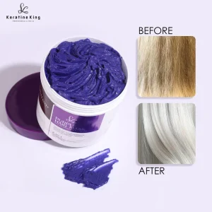 Professional Hair Care Treatment Mask Anti Brass No Yellow Purple Hair Mask for Silver Gray Highlight Blonde Hair