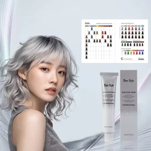 Professional Hair Colour Salon Hair Dye for Icy Platinum Blonde and Silver Grey Styles