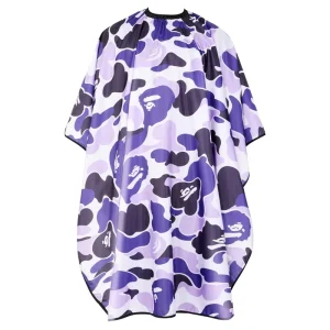 Professional Hair Cutting Cape Waterproof Barber Salon Cape for Men Polyester Hair Styling Cape with Elastic Neckline Adjustable