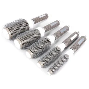 Professional Hair Dressing Brushes High Temperature Resistant Ceramic Iron Round Comb (19mm) 5 Size Hair Styling Tool Hairbrush